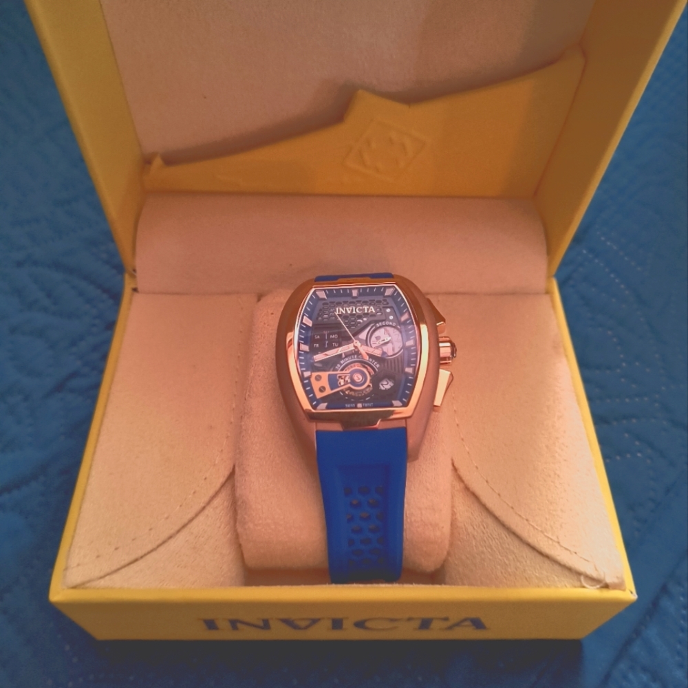 Invicta Diablo Gold Men's Watch (Blue Band)